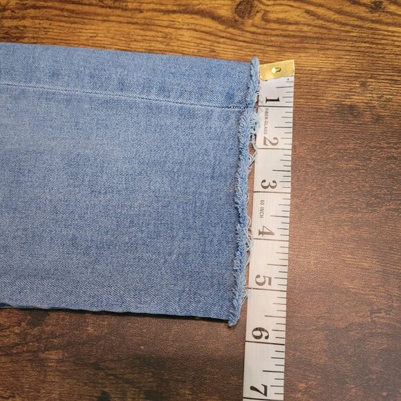 Ashley Mason Jeans Women 4 Paper Bag Ruffle Waist Pleated Mid Rise Medium Light - Picture 10 of 11